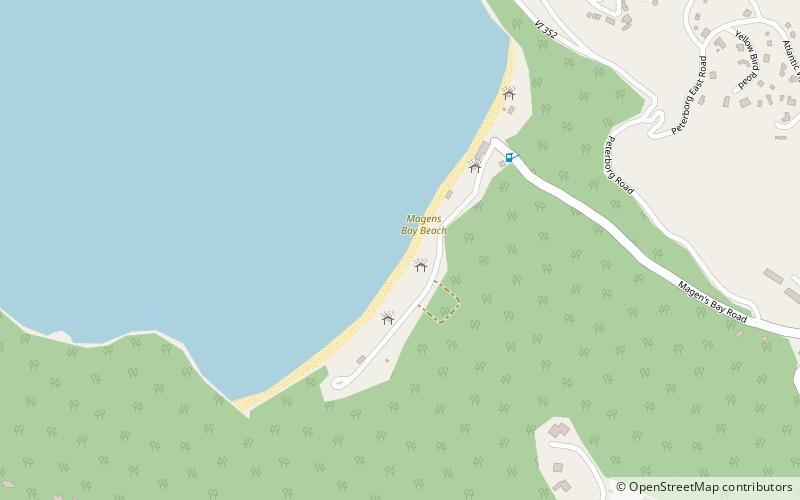 Magens Bay Beach location map