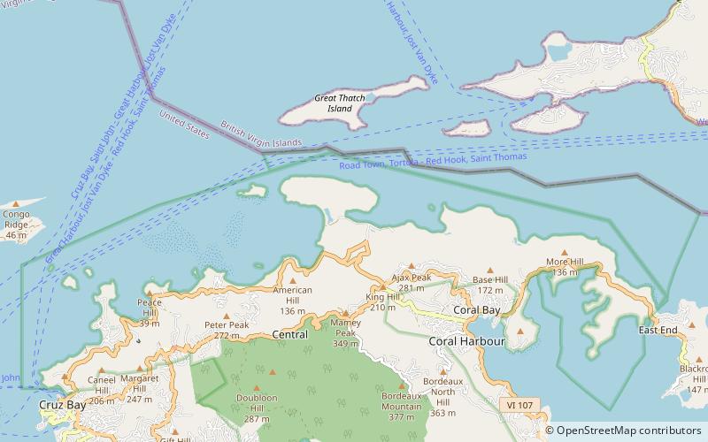 saint marys creek beach virgin islands national park location map