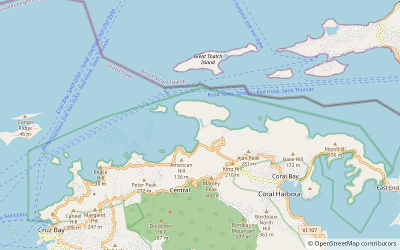 Francis Bay Beach location map