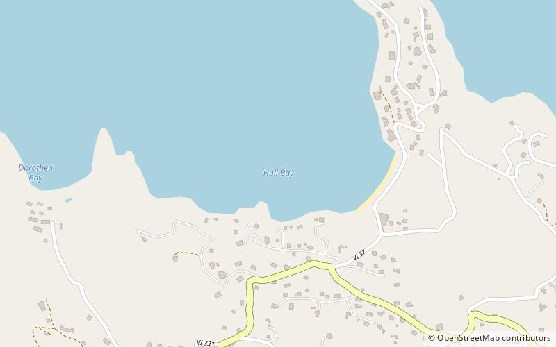 hull bay beach saint thomas location map