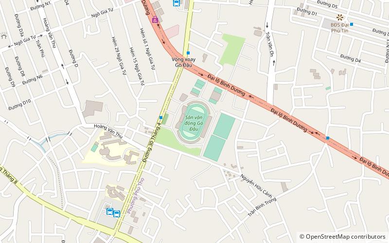 Gò Đậu Stadium location map