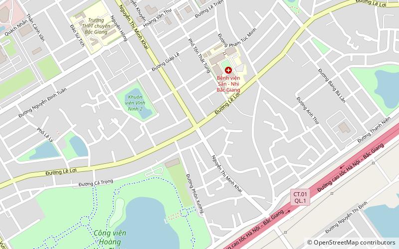 hoang van thu bac giang location map