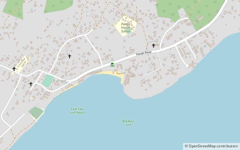 pango beach efate location map
