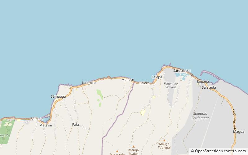 tanu beach fales savaii location map