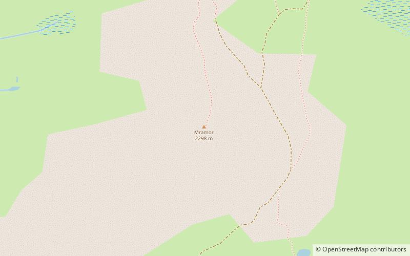 Mramor Mountain location map