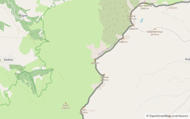 maja szar planina location map