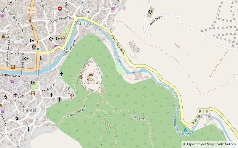 sarac mosque prizren location map