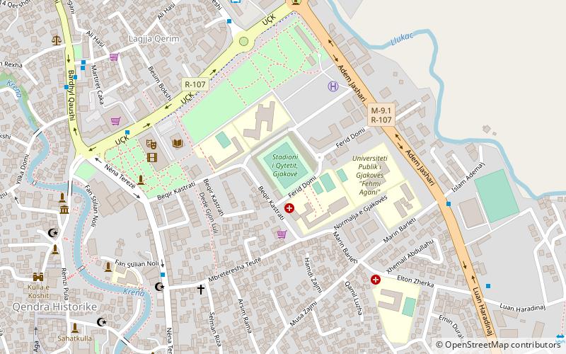 city stadium gjakove location map