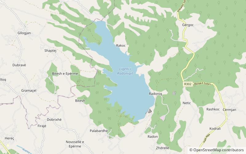 Radoniq lake location map