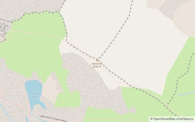 Gjeravica location map