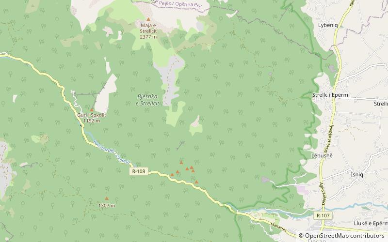Streoc Mountain location map