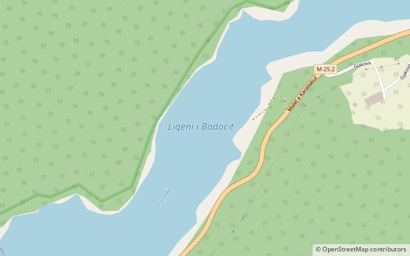 Gračanica Lake location map