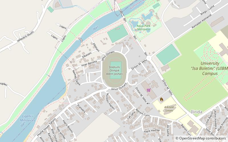 Olympic Stadium Adem Jashari location map