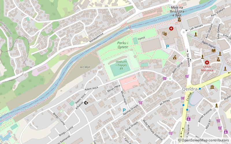 riza lushta stadium kosovska mitrovica location map