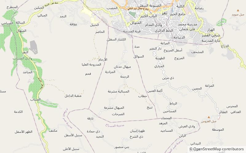 mashraa wa hadnan district taiz location map