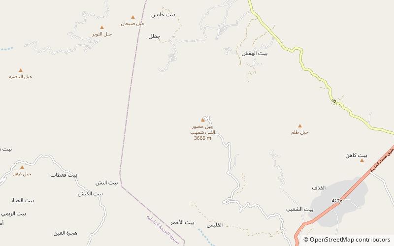 Jabal an Nabi Shu'ayb location map