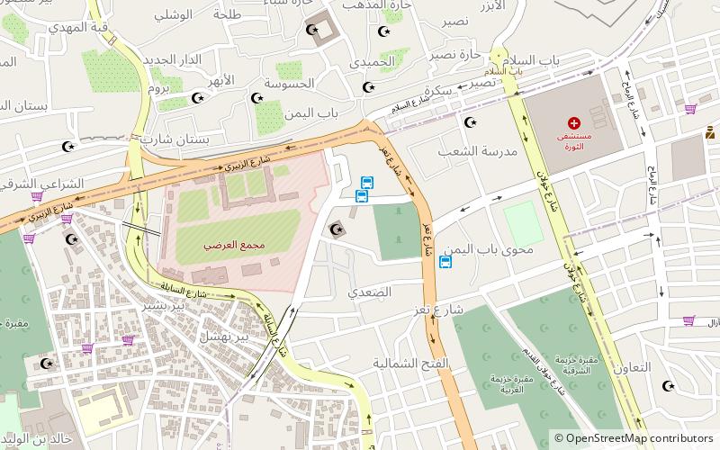 al shohada mosque sana location map