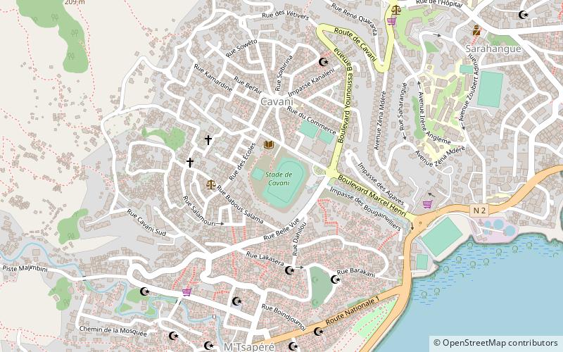 complexe de kawani location map