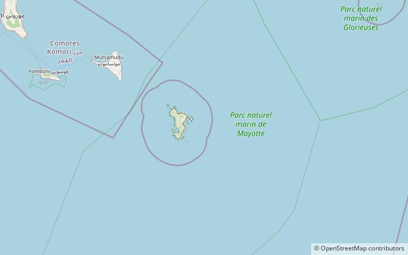 Mayotte Marine Natural Park location map