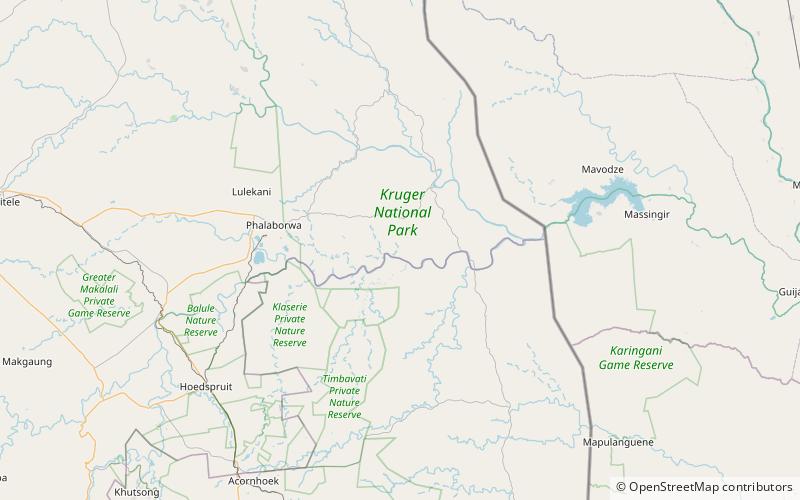 Kruger-Nationalpark location map