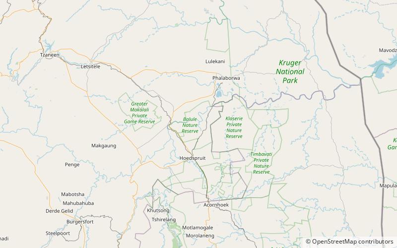 Balule Nature Reserve location map