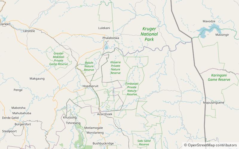 Klaserie Game Reserve location map