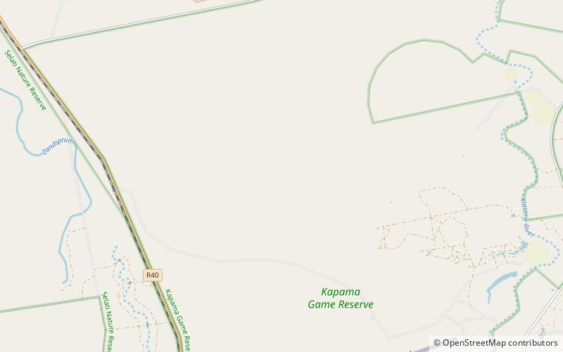 Kapama Game Reserve location map