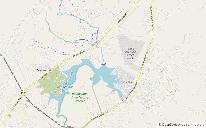 Roodeplaat Dam location map