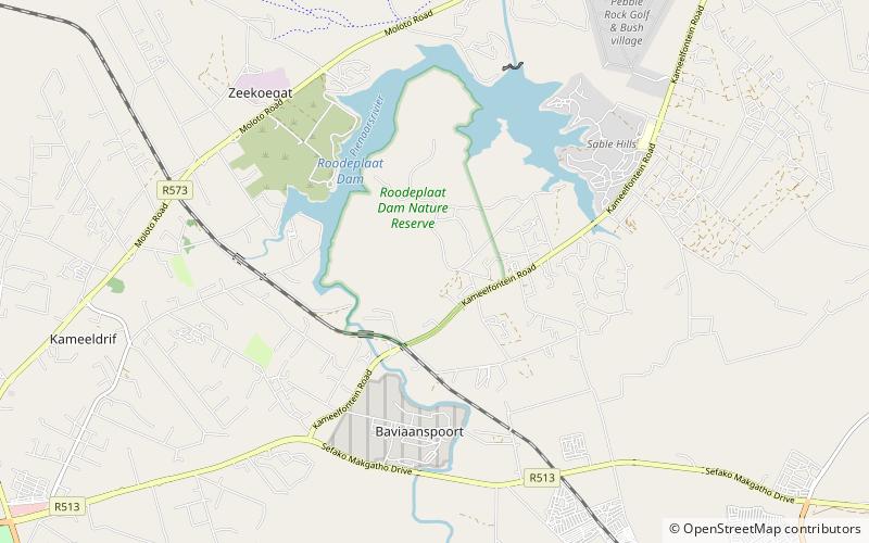 Roodeplaat Dam Nature Reserve location map
