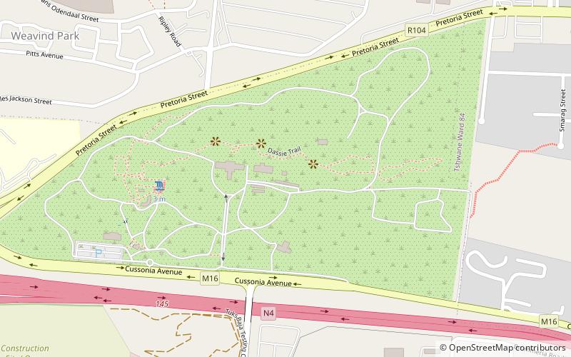 Pretoria National Botanical Garden location map
