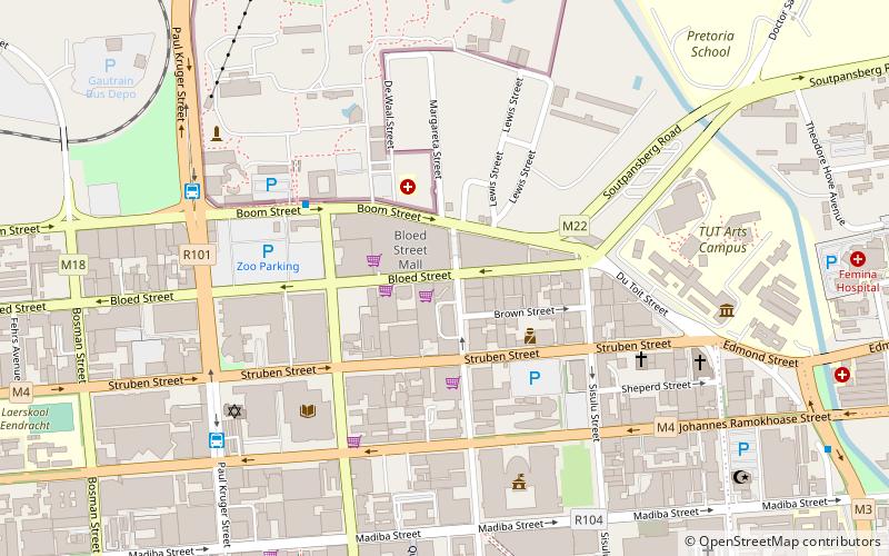 bloedstreet mall pretoria location map