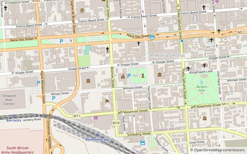 Pretoria City Hall location map