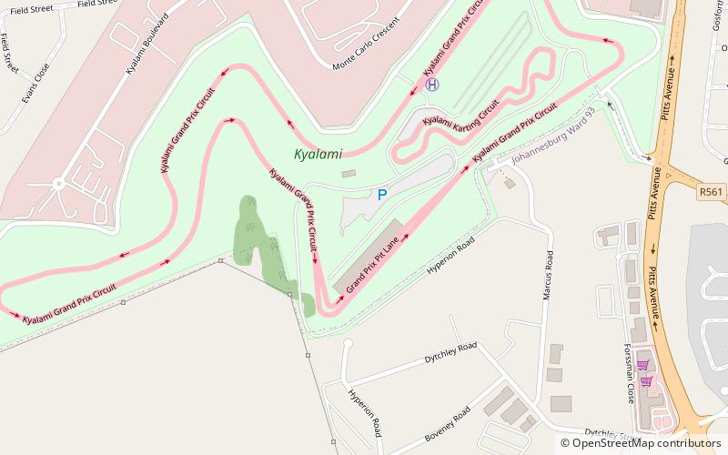 Kyalami location map