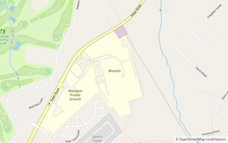 monash south africa location map