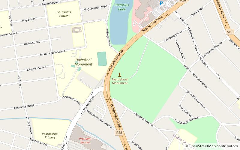 Paardekraal Monument location map