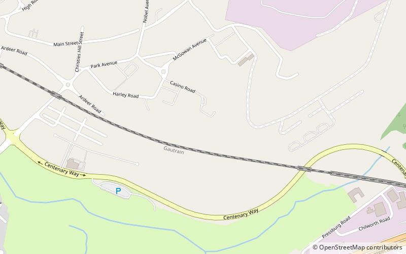 Modderfontein Stadium location map