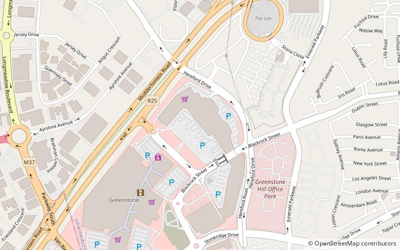 stoneridge centre johannesburg location map