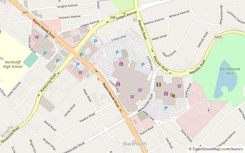 Cresta Shopping Centre location map
