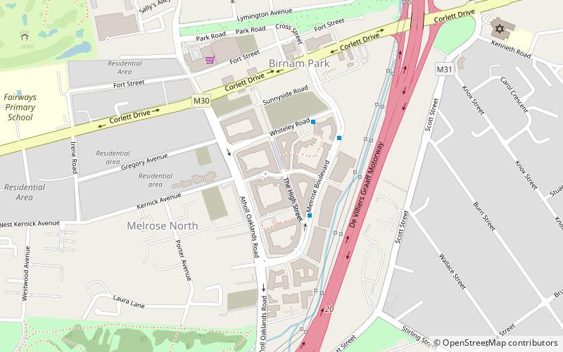 melrose arch johannesburg location map