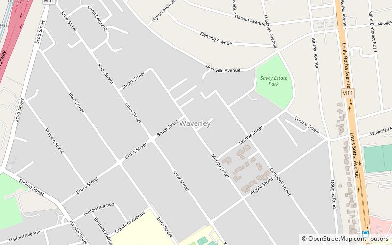 waverley johannesburg location map