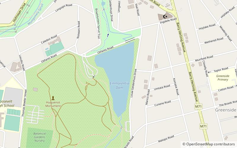 Emmarentia Dam location map