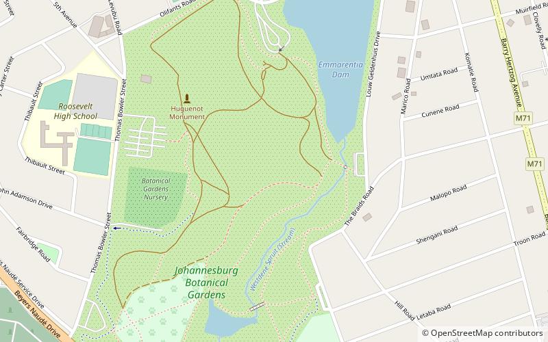 emmarentia johannesbourg location map
