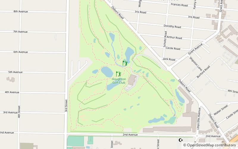 Houghton Golf Club location map
