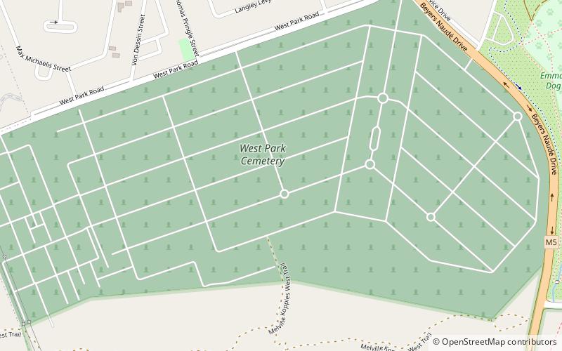 West Park Cemetery location map