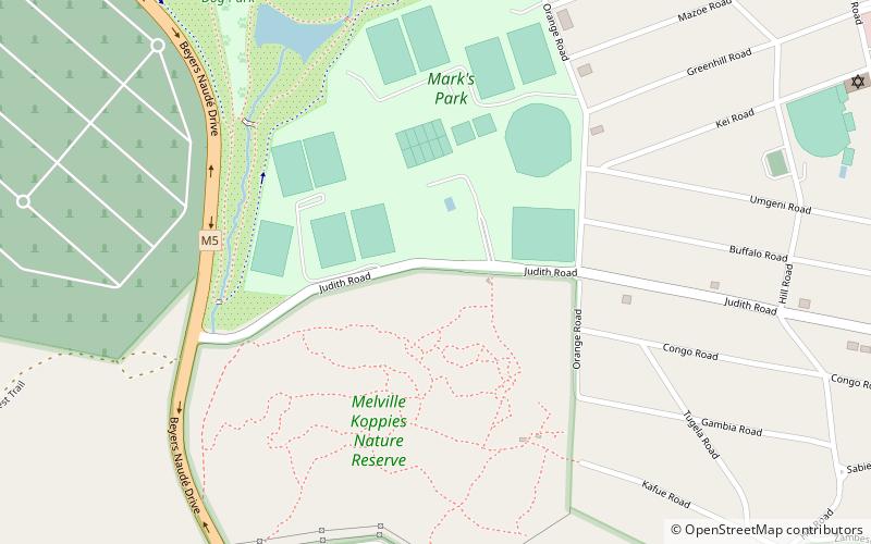 Melville Koppies location map