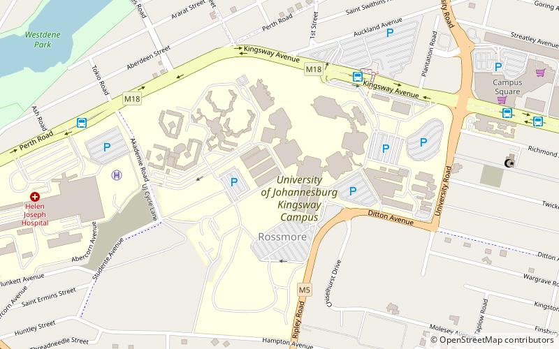 Université de Johannesbourg location map