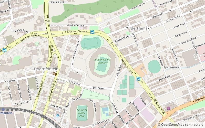 Johannesburg-Stadion location map