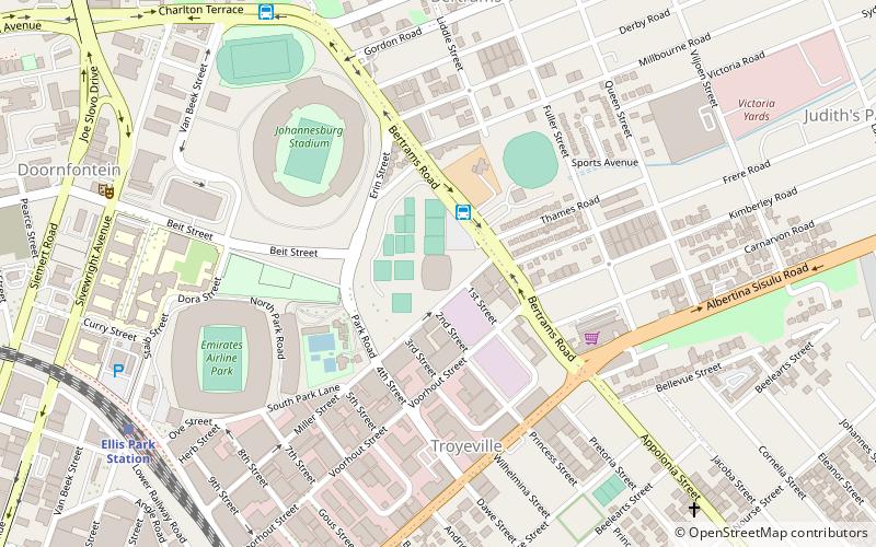 ellis park arena johannesbourg location map