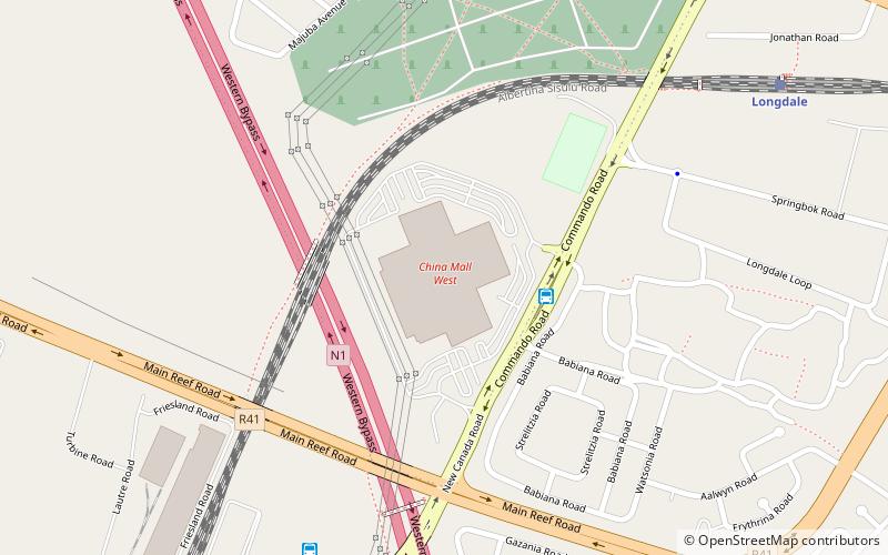 china mall west johannesburg location map