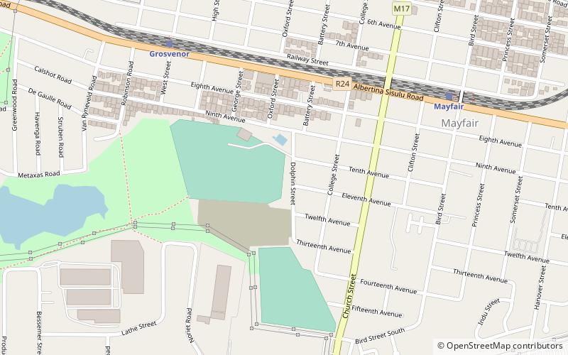 arthur block park johannesburgo location map